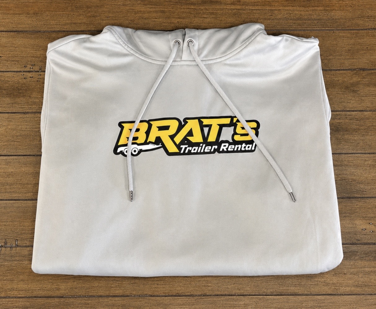 BRAT's Trailer Rental white hoodie